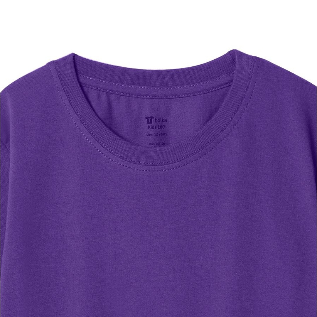 Футболка детская T-Bolka Kids, фиолетовая, 6 лет