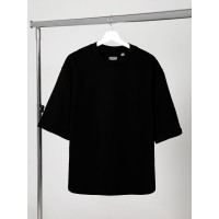 Футболка оверсайз унисекс Kosmos 2.0, черная, размер XS/S