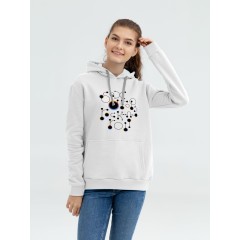 Толстовка с капюшоном No drugs, белая, S