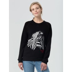 Толстовка женская «Арт-рокстар. Kiss Me», черная, S