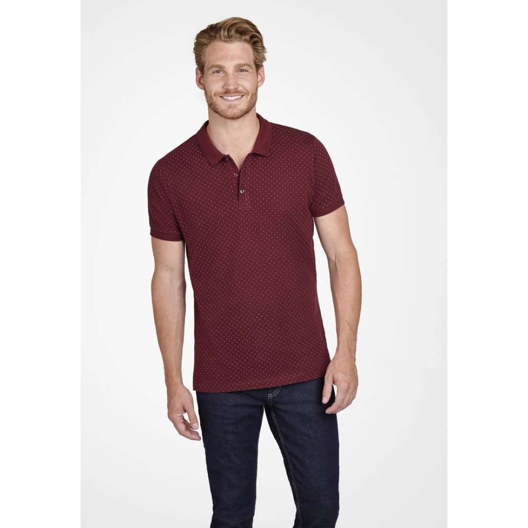 Рубашка поло мужская Brandy Men, белая с темно-синим, XL