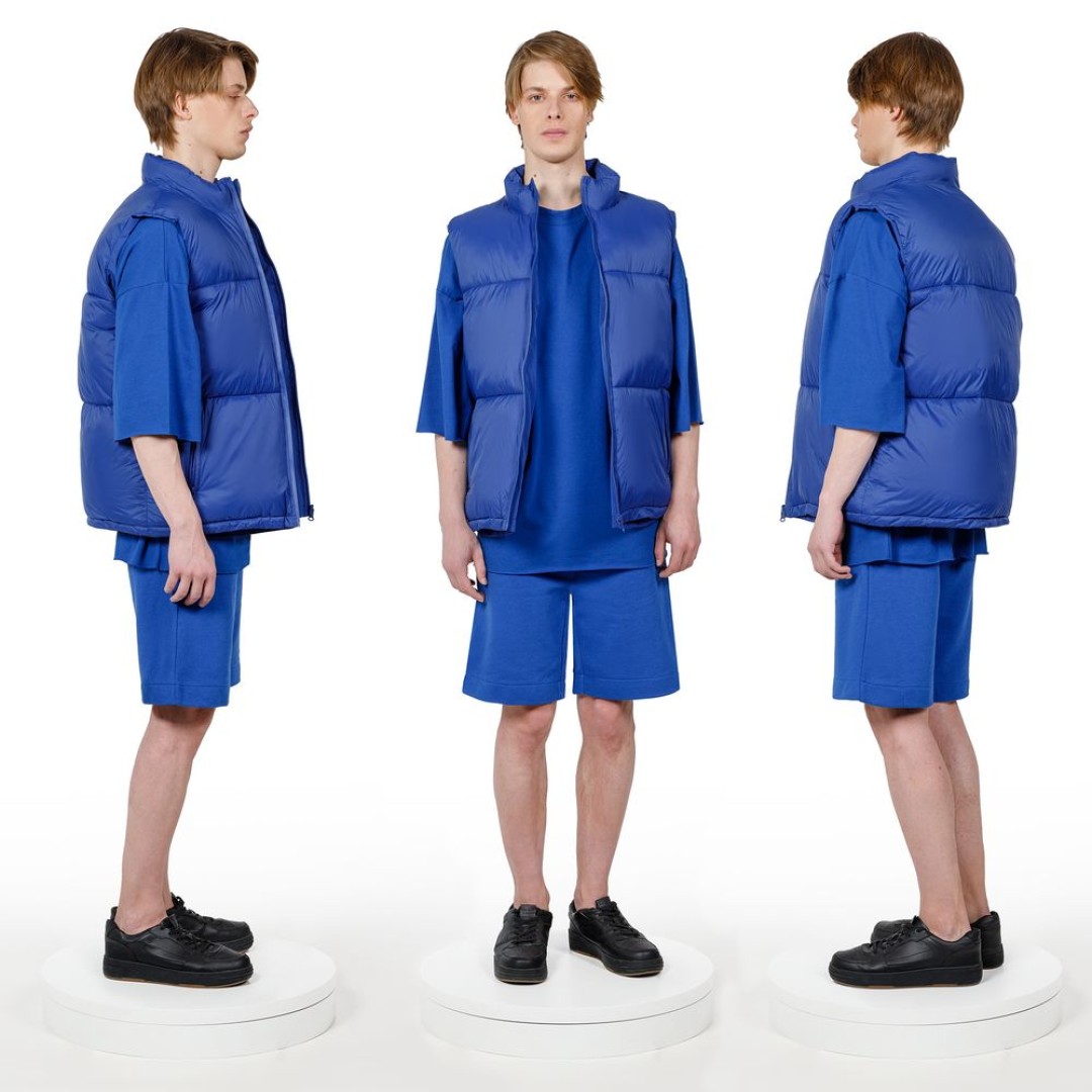 Жилет двусторонний V2, синий, размер XS/S