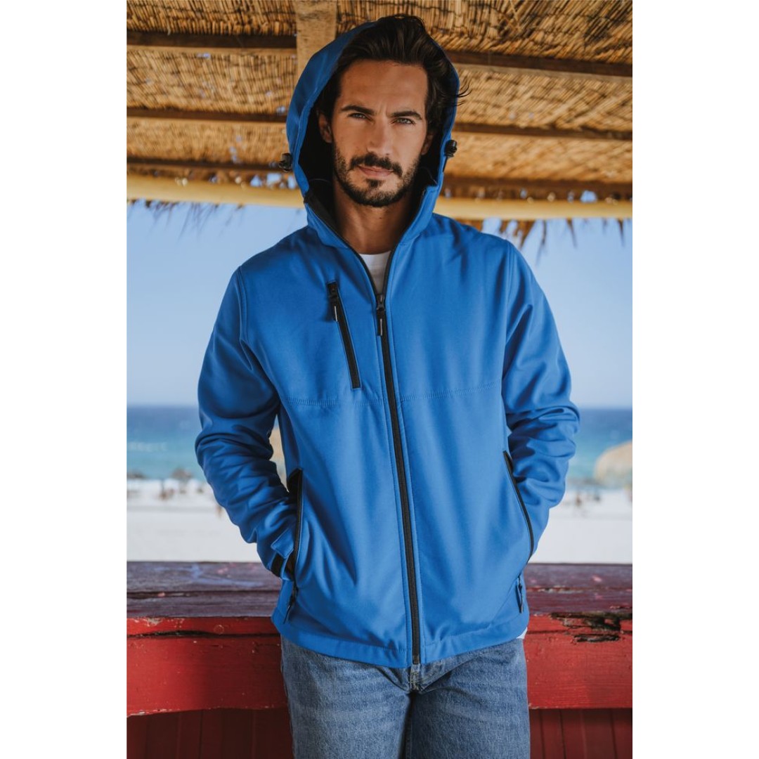 Куртка софтшелл мужская Zagreb, черная, размер XL