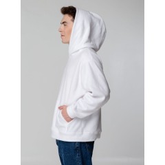 Худи флисовое унисекс Manakin, белое, размер XS/S