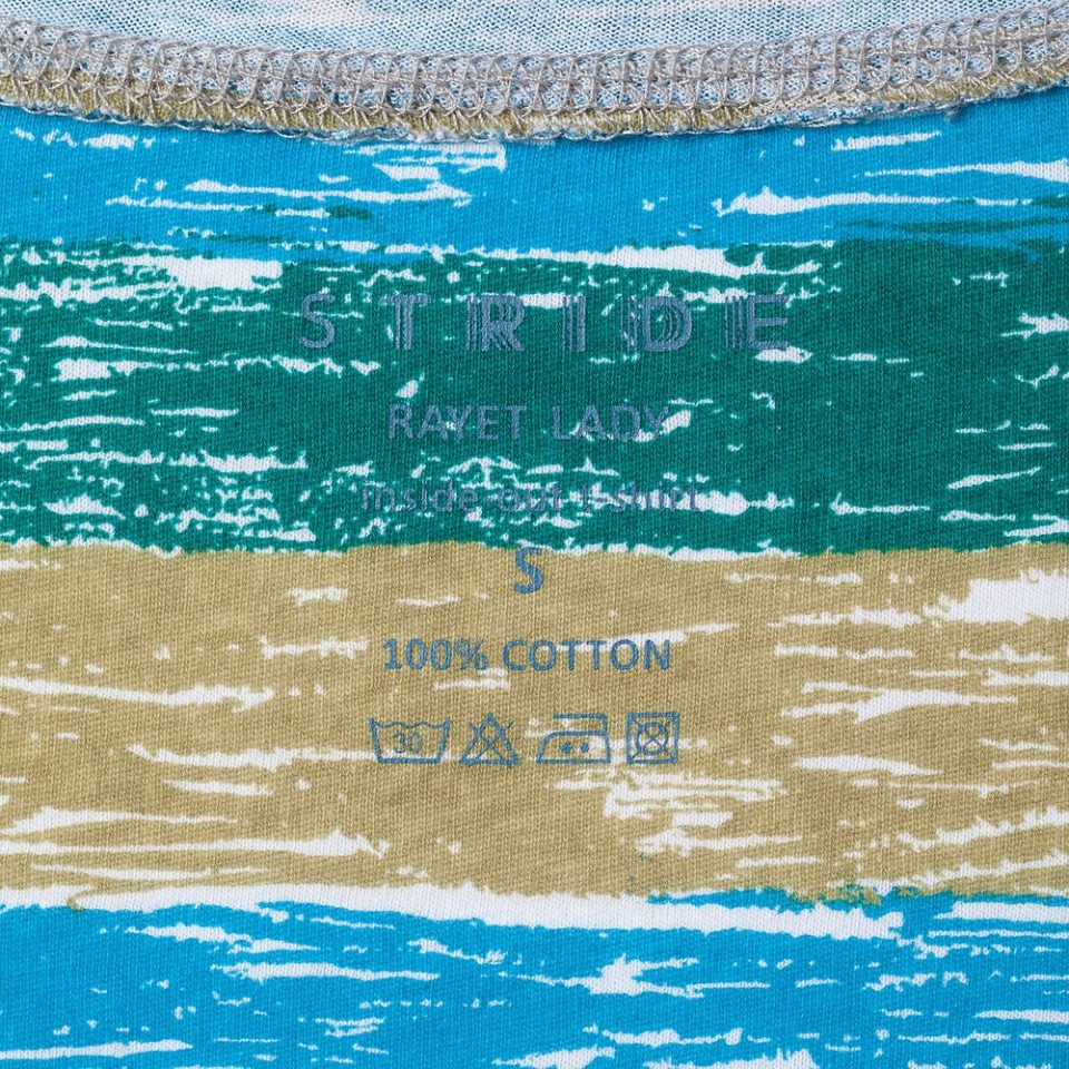 Футболка женская RAYET LADY двусторонняя, голубой/зеленый, S