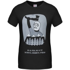 Футболка «Хардкор», черная, S