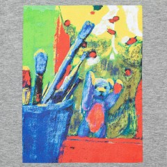 Футболка женская Artist Bear, серый меланж, S