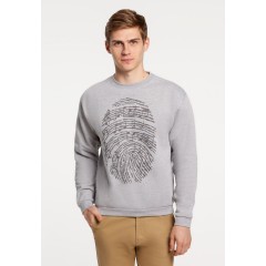 Толстовка «Код вселенной», серый меланж, M