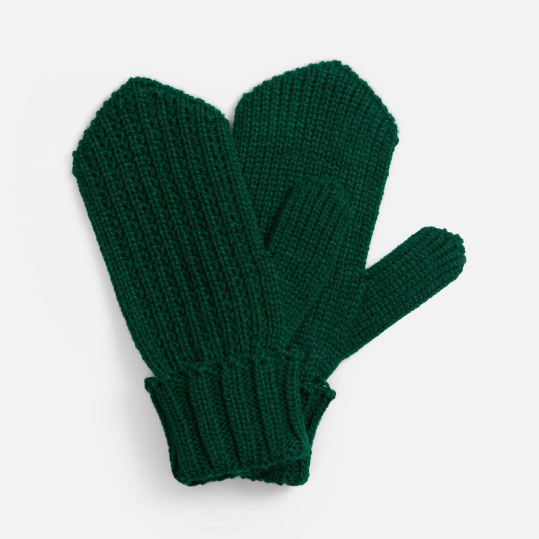 Варежки Nordkyn, темно-зеленые, размер S/M