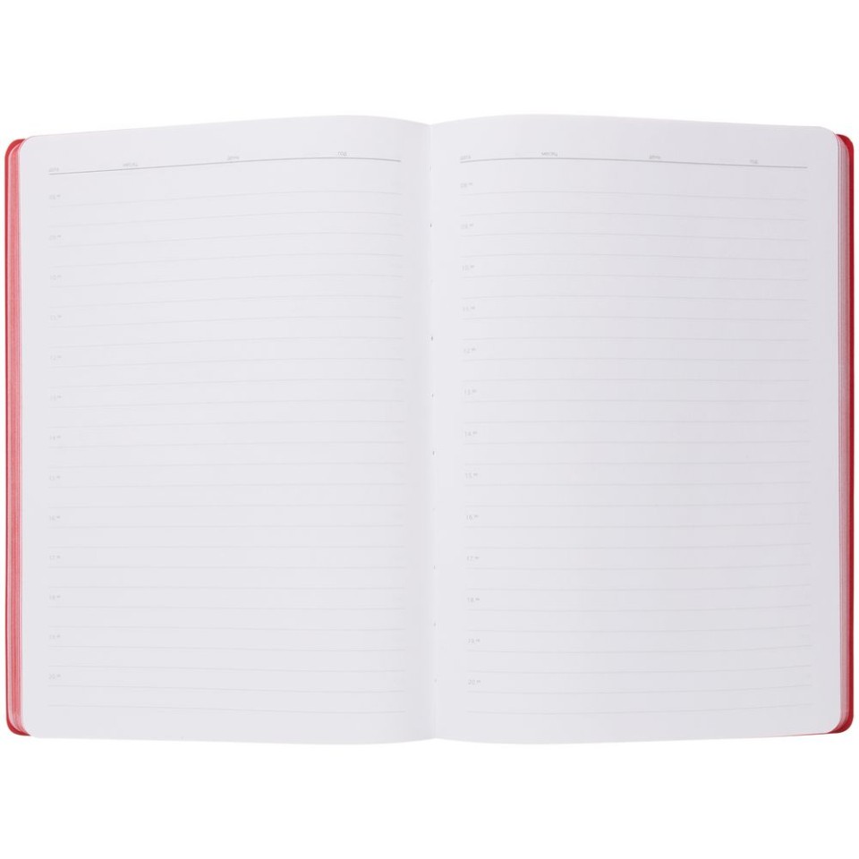 Ежедневник Flexpen, недатированный, серебристо-красный