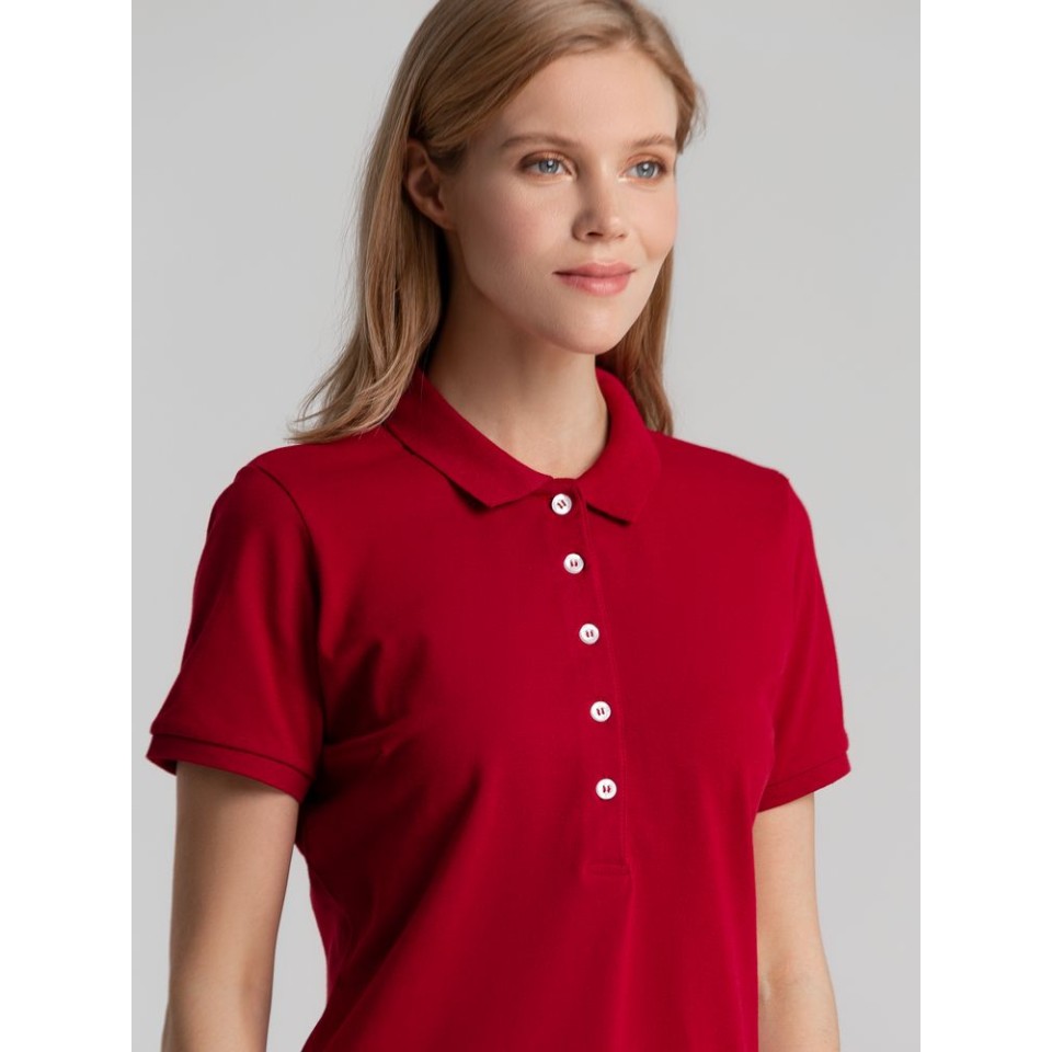 Рубашка поло женская Sunset красная, XL