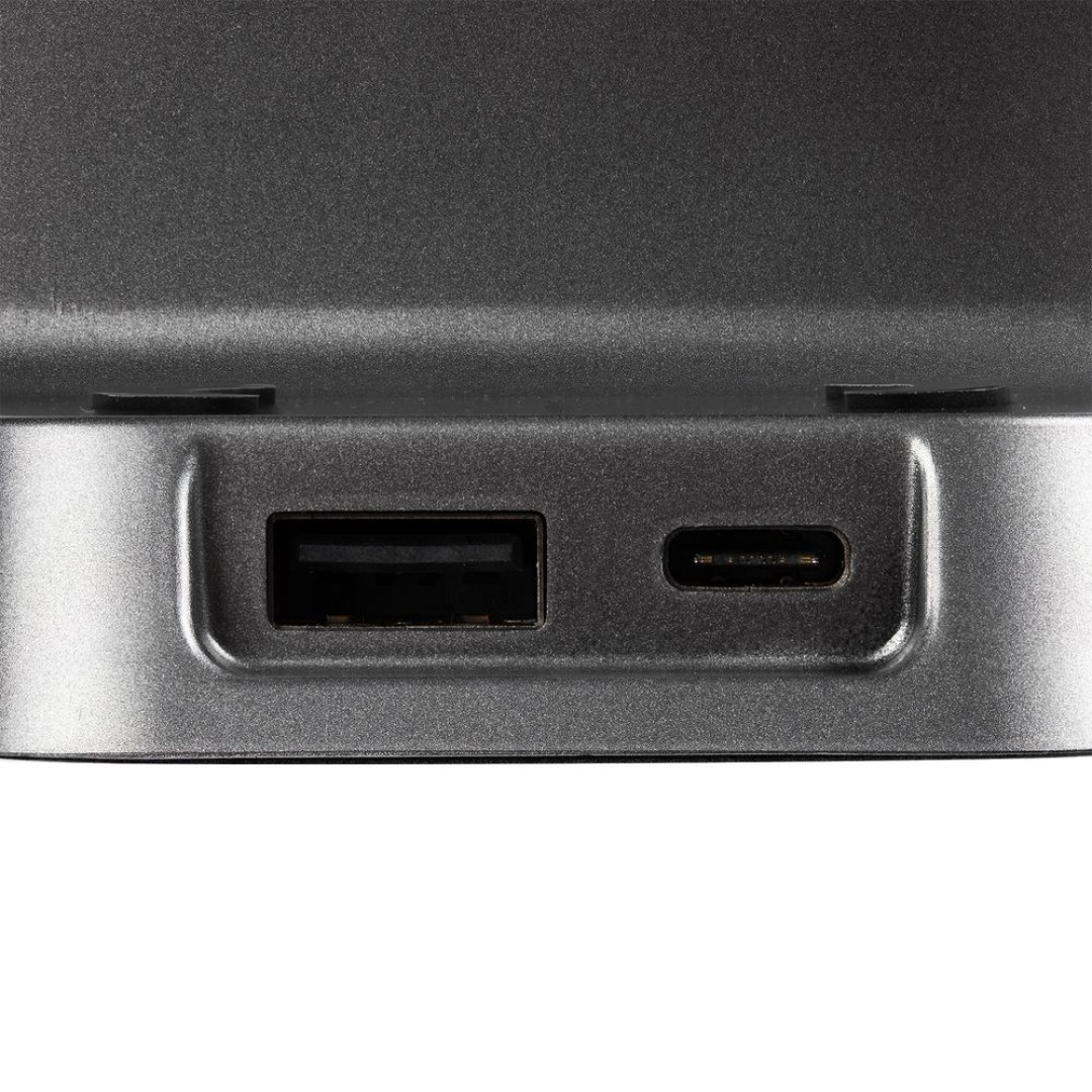 Зарядная станция с часами E-Store для смартфона, часов и наушников, черная