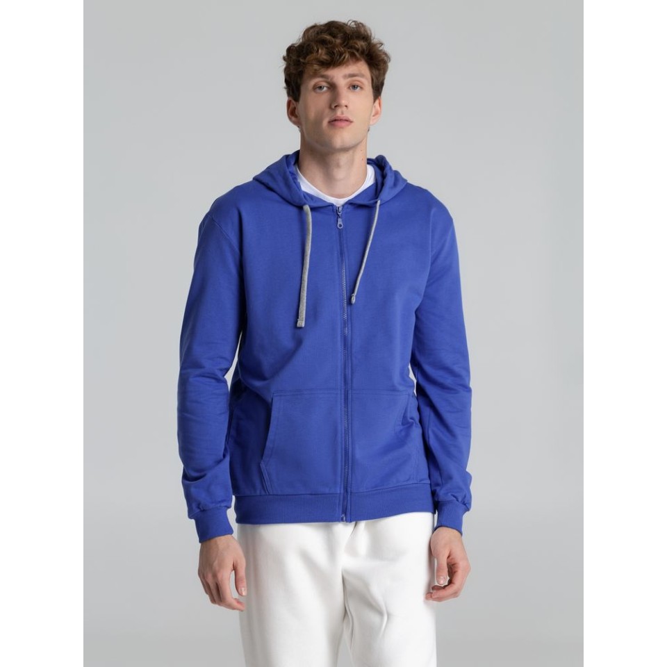 Толстовка на молнии с капюшоном Unit Siverga , ярко-синяя