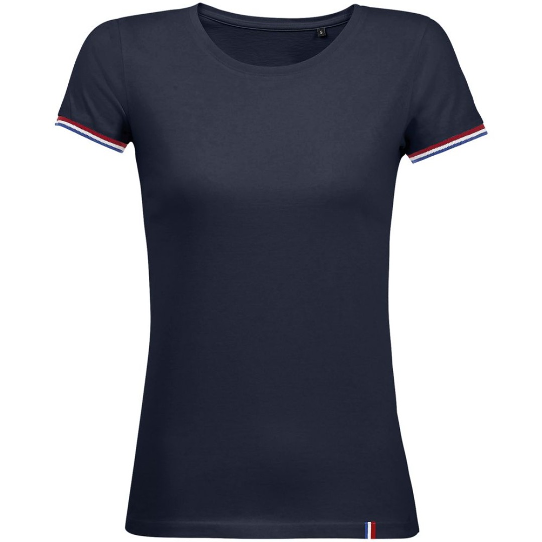 Футболка женская Rainbow Women, темно-синяя с ярко-синим, XL