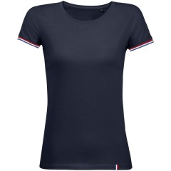 Футболка женская Rainbow Women, темно-синяя с ярко-синим, XXL