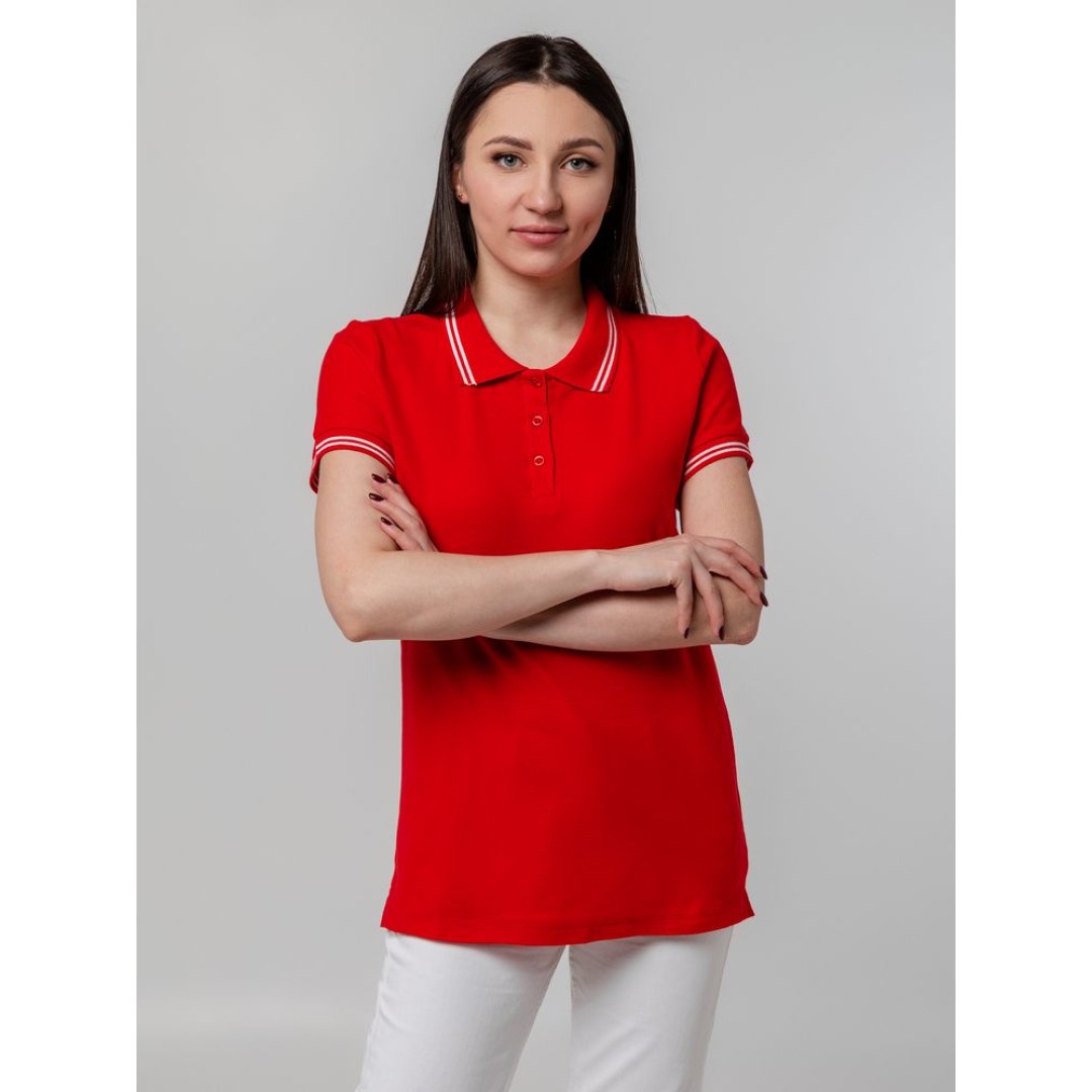 Рубашка поло женская Virma Stripes Lady, красная, XXL