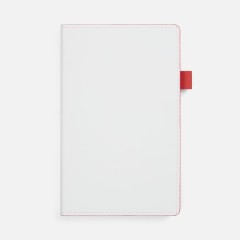 Ежедневник White Shall, недатированный, бело-красный