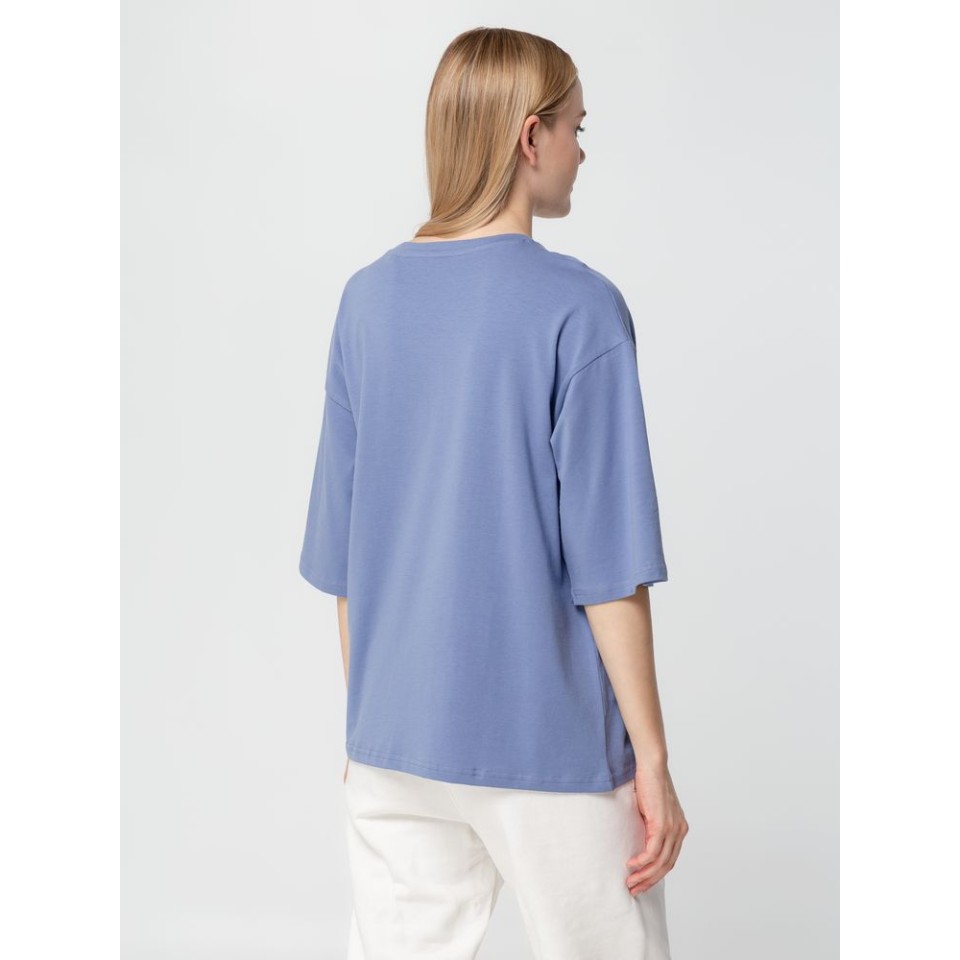 Футболка унисекс оверсайз Street Vibes, синяя (лавандовая), размер XL/XXL