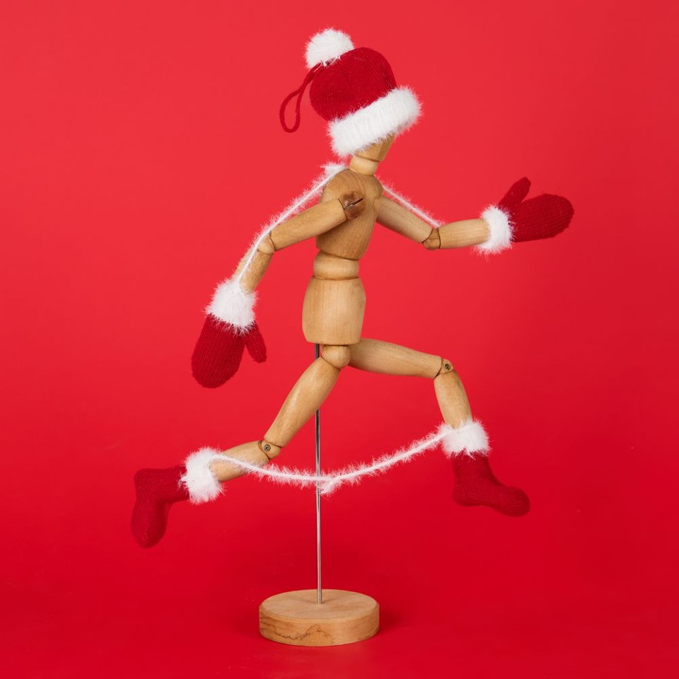 Подвеска на елку «Вьюжка», носочки, красная