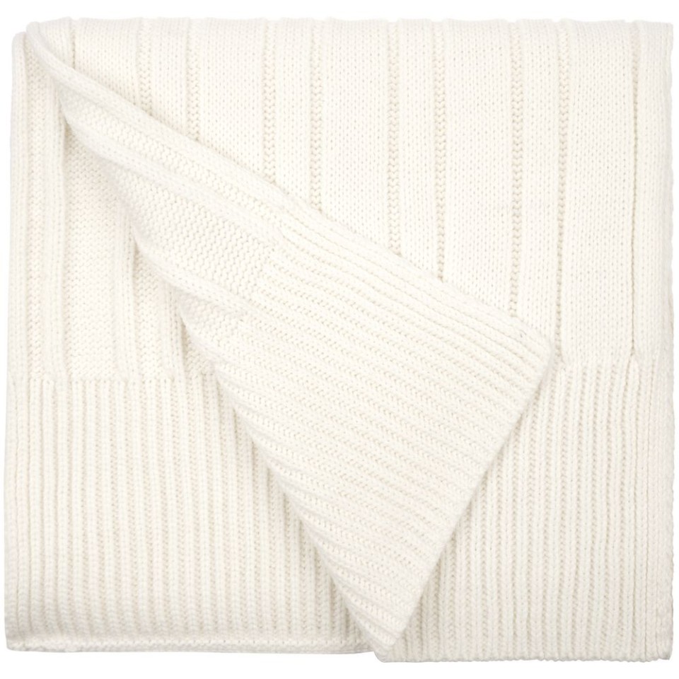 Шарф Knit Beat, белый (молочный)