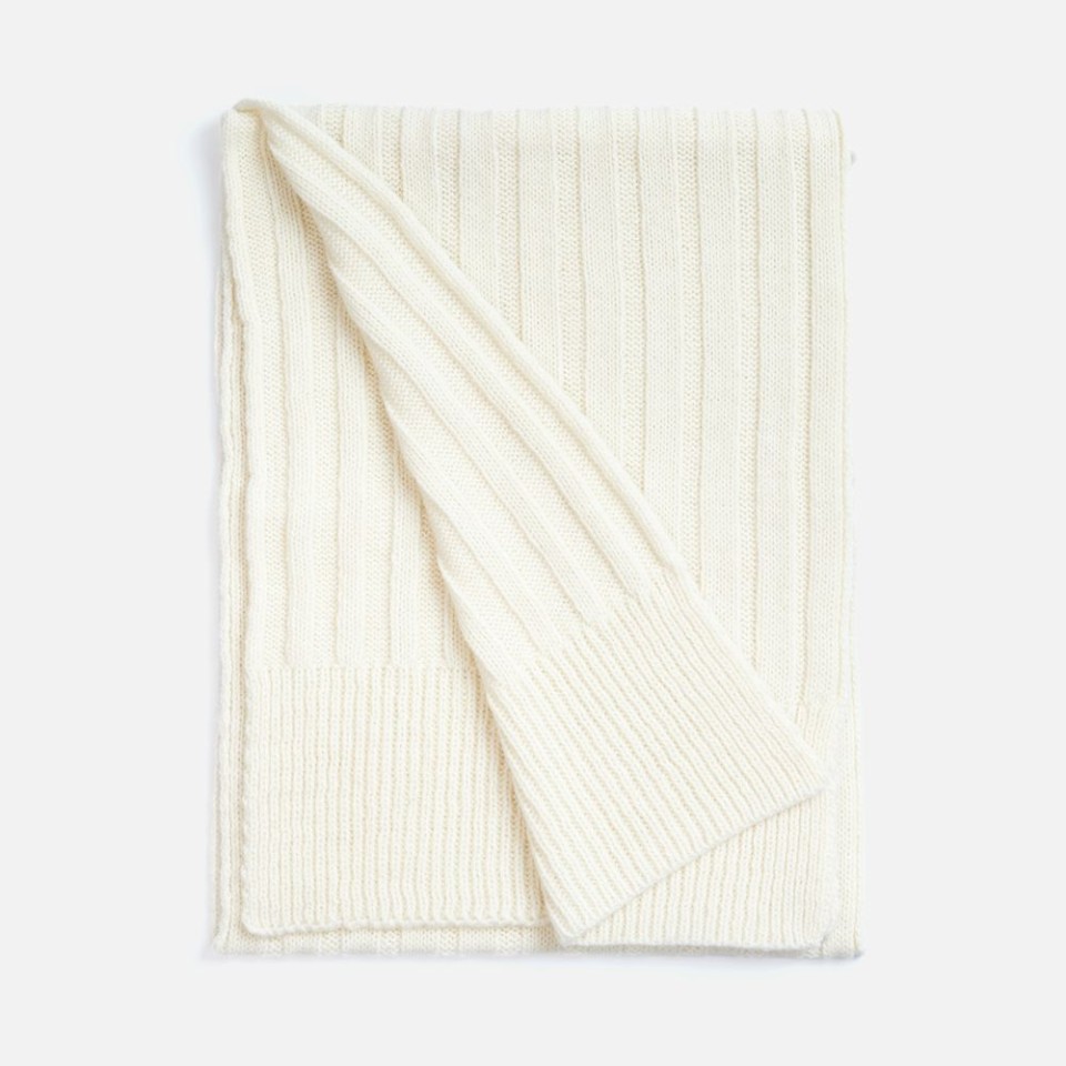 Шарф Bellish, белый (ванильный)