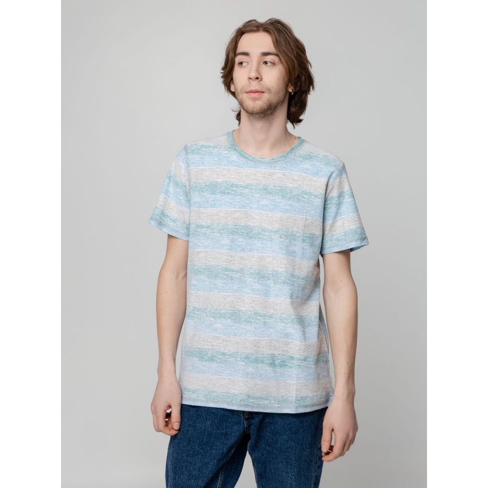 Футболка мужская RAYET двусторонняя, голубой/зеленый, S