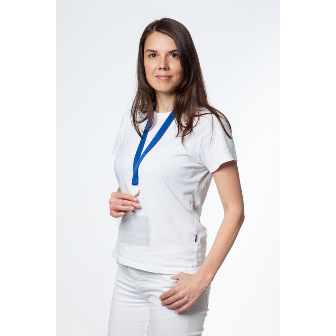 Лента для бейджа с ретрактором Retract, синяя