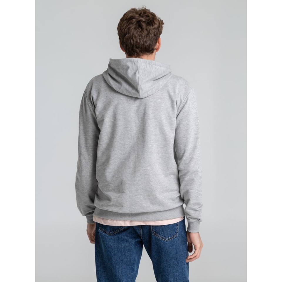 Толстовка на молнии с капюшоном Unit Siverga, серый меланж