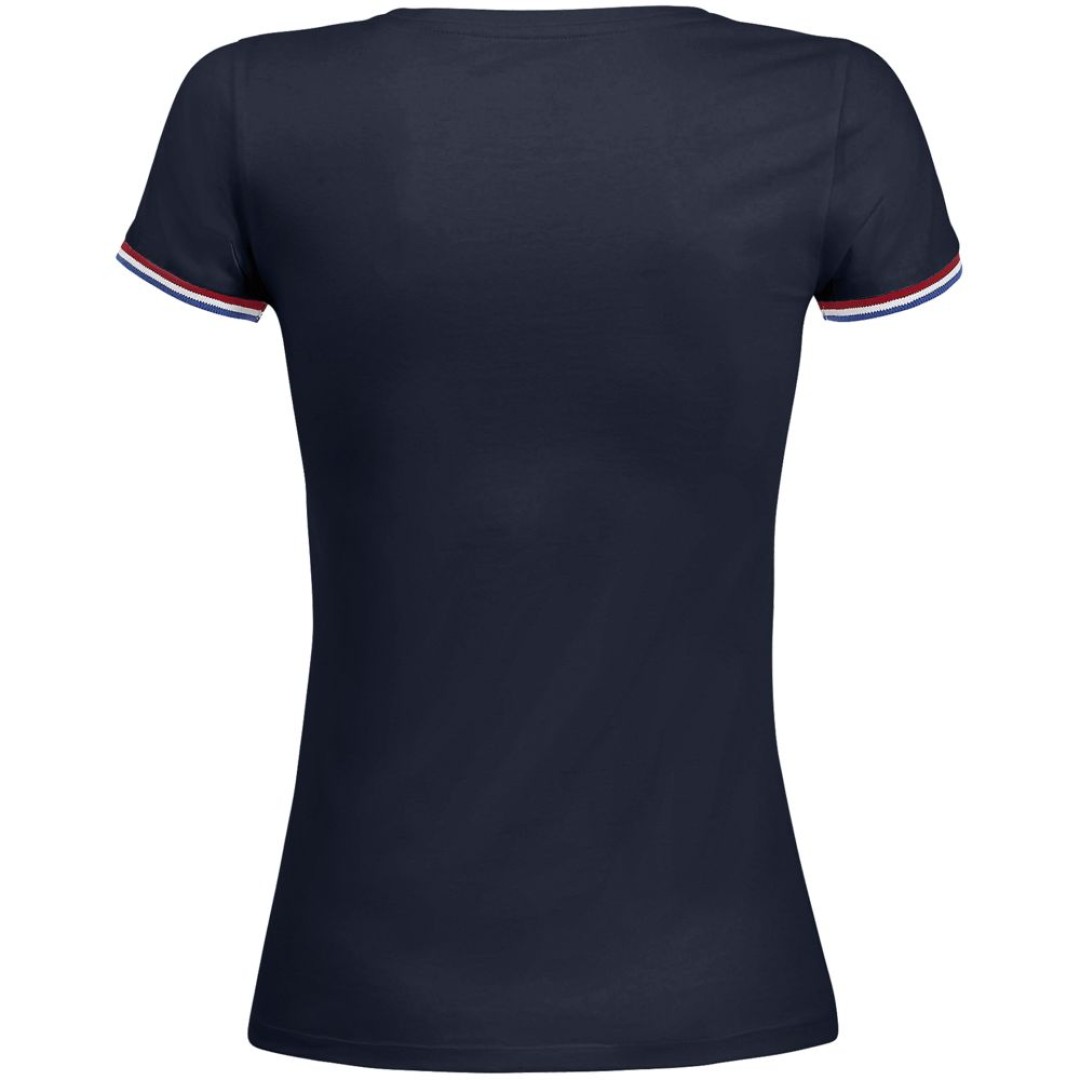 Футболка женская Rainbow Women, темно-синяя с ярко-синим, XL