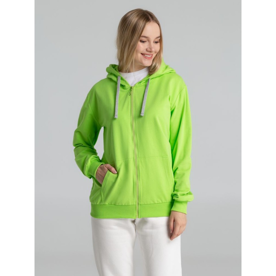 Толстовка на молнии с капюшоном Unit Siverga зеленое яблоко, XS