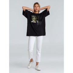 Футболка оверсайз «He is So Pretty. Давид», черная, размер XS/S