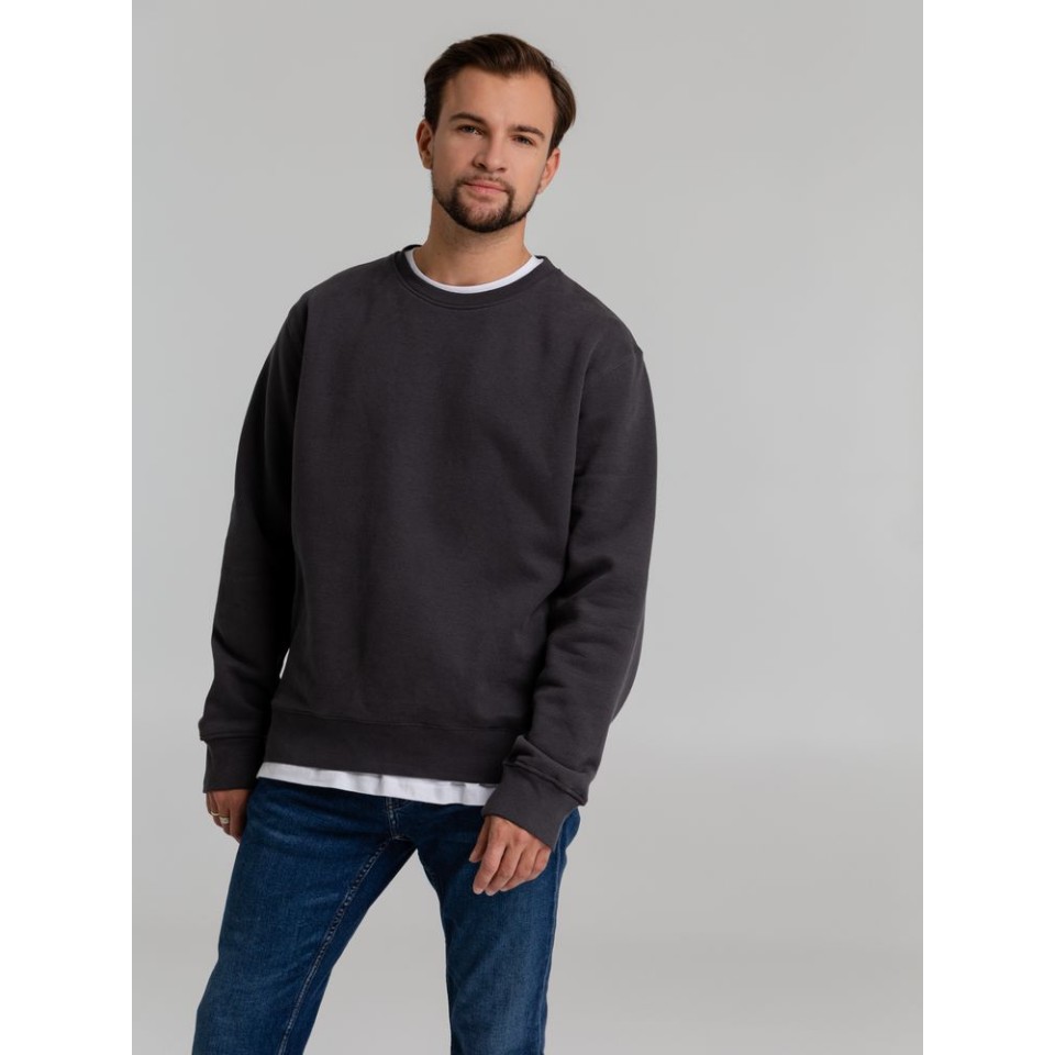 Свитшот унисекс King, темно-серый, XS