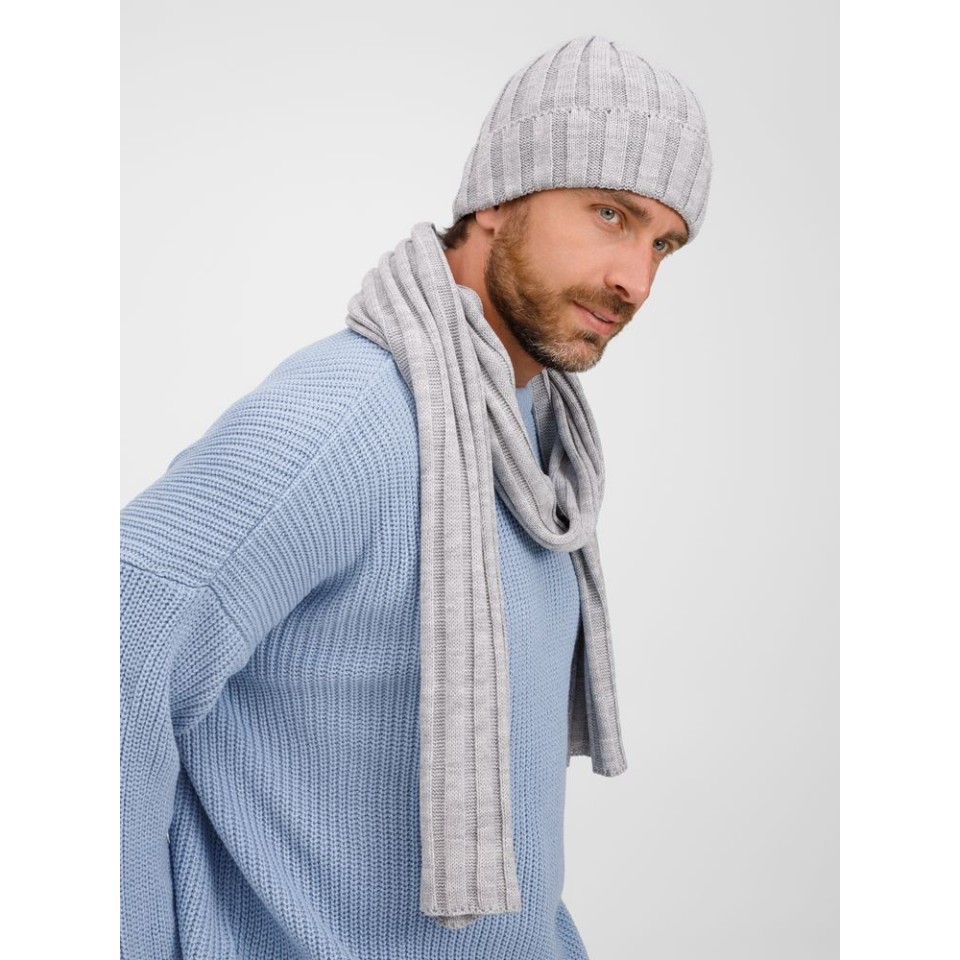 Шарф Metelitsa, серебристо-серый меланж