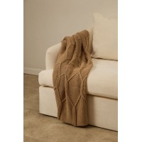 Плед Curve Verve, бежевый меланж