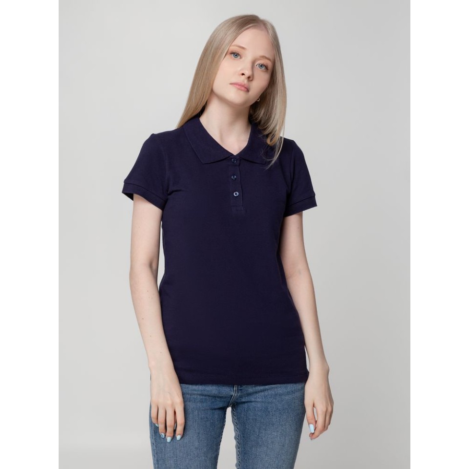 Рубашка поло женская Virma lady, темно-синяя, M