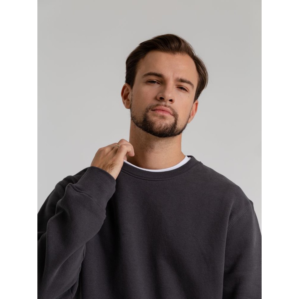 Свитшот унисекс King, темно-серый, XS