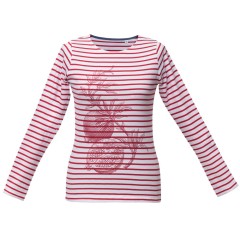 Футболка женская Grand Granat, белая с красным, XS