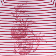 Футболка женская Grand Granat, белая с красным, XS