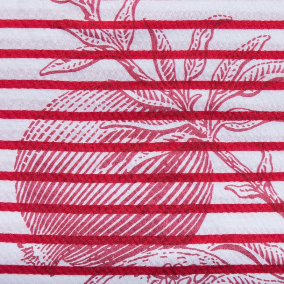 Футболка женская Grand Granat, белая с красным, S