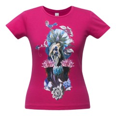 Футболка женская Beauty Sleep, ярко-розовая (фуксия), S