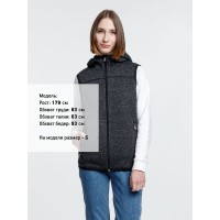 Жилет с капюшоном унисекс Gotland, черный, размер S