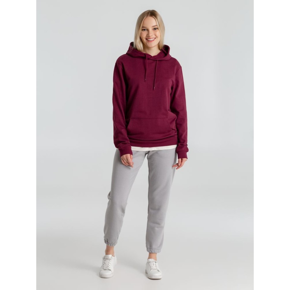 Толстовка с капюшоном унисекс Hoodie, бордовая