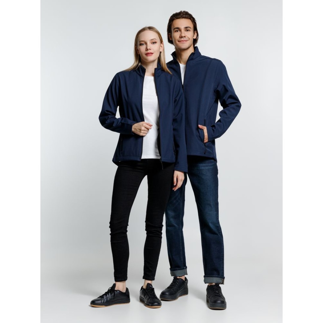 Куртка софтшелл женская Race Women темно-синяя, XL