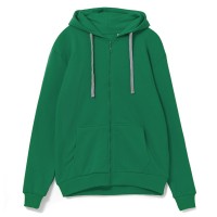 Толстовка на молнии с капюшоном Siverga, зеленая, размер 4XL