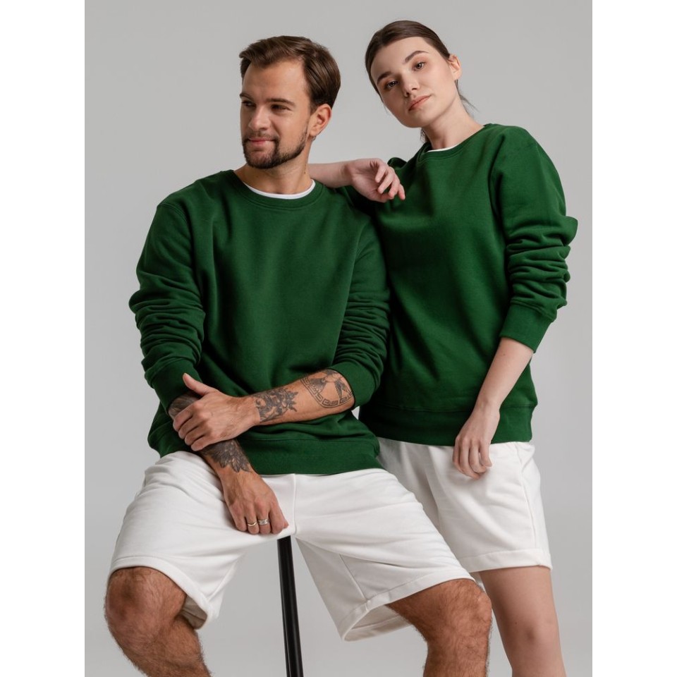 Свитшот унисекс King, темно-зеленый