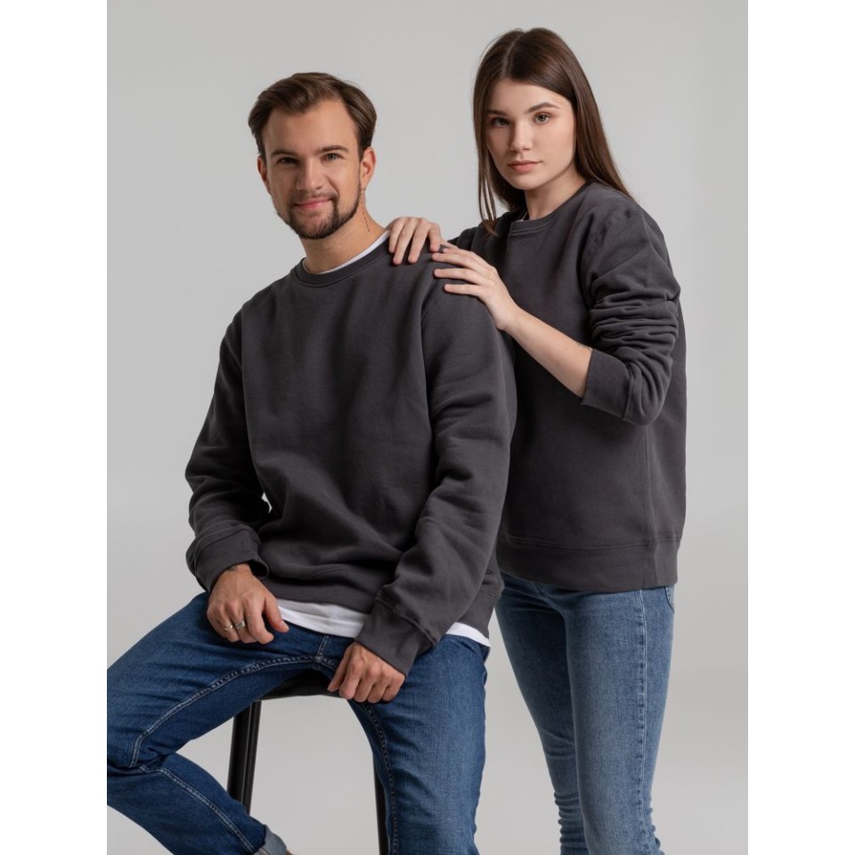 Свитшот унисекс King, темно-серый, XS