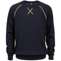 Джемпер Stitch с контрастной отделкой, синий с зеленым, L