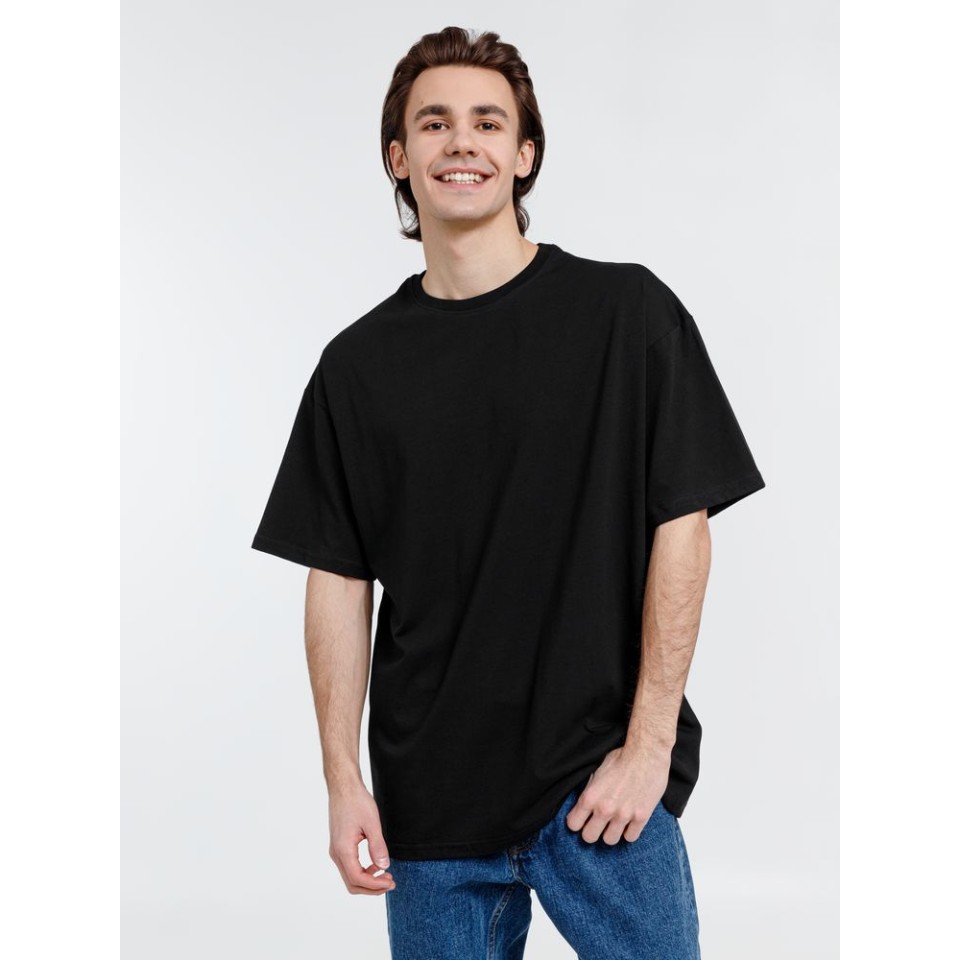 Футболка оверсайз унисекс Big Haul, черная, размер S