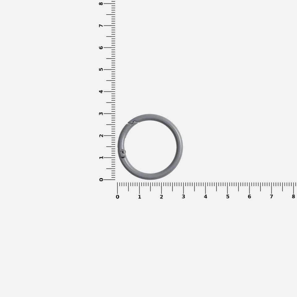 Карабин-кольцо Claus, L, серый