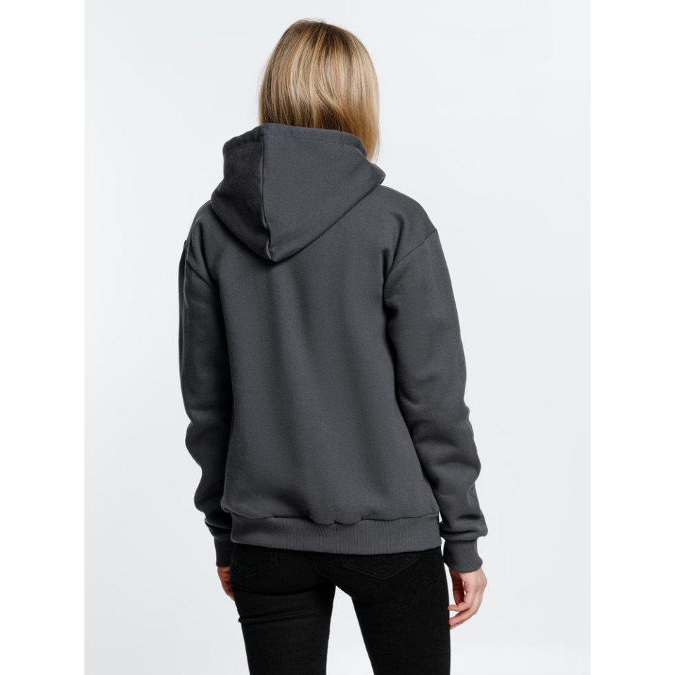 Толстовка на молнии с капюшоном Siverga Heavy, темно-серая (графит), размер XS